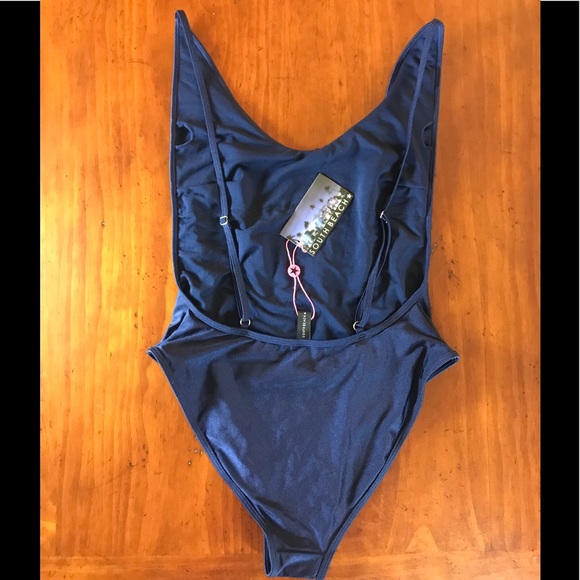 South Beach Swimsuits Navy Blue One Piece Swimsuit - Picture 4 of 5